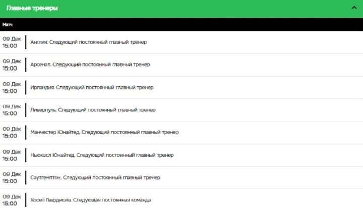 Сайт букмекера