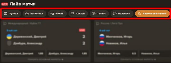 Официальный сайт букмекерской компании