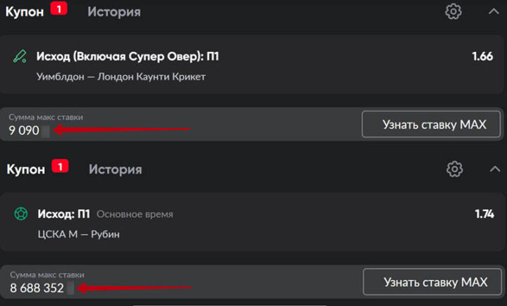 Максимальная ставка