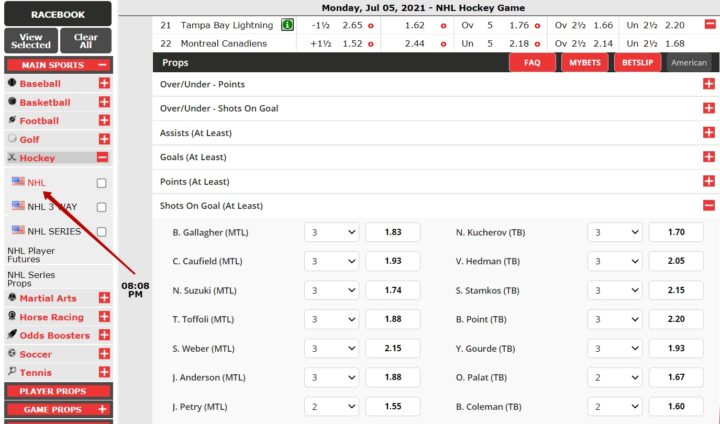 Раздел "Прематч"