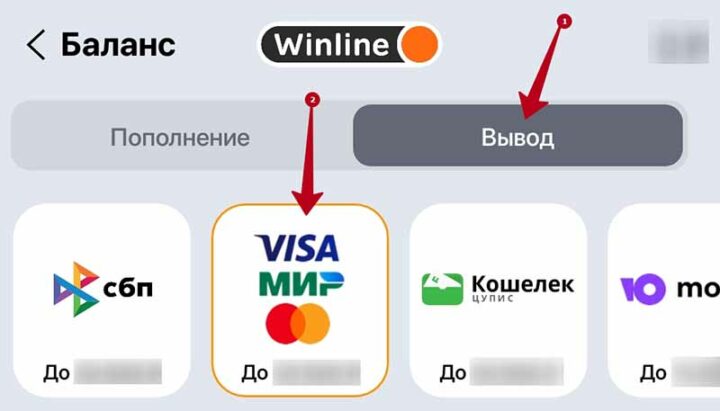 Вывод выигрыша