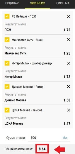 Пример ставки начинающего игрока