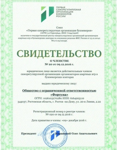 Свидетельство СРО