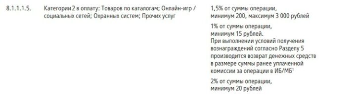 Условия платежей