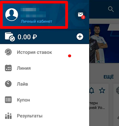 Основное меню