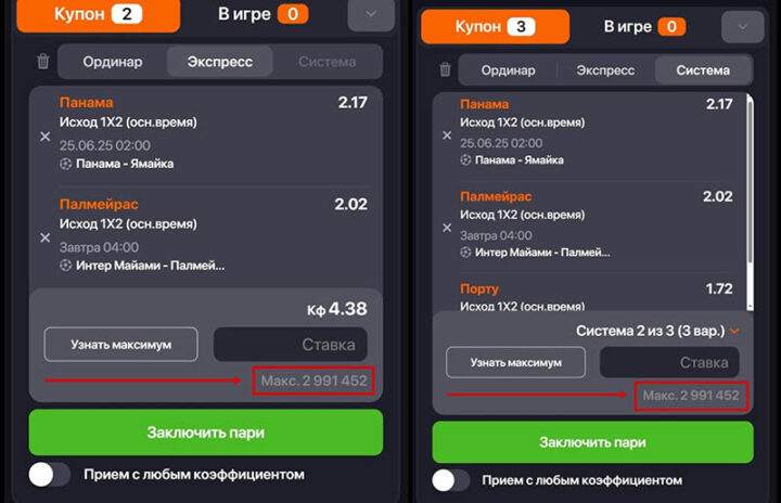 Сравнение купонов