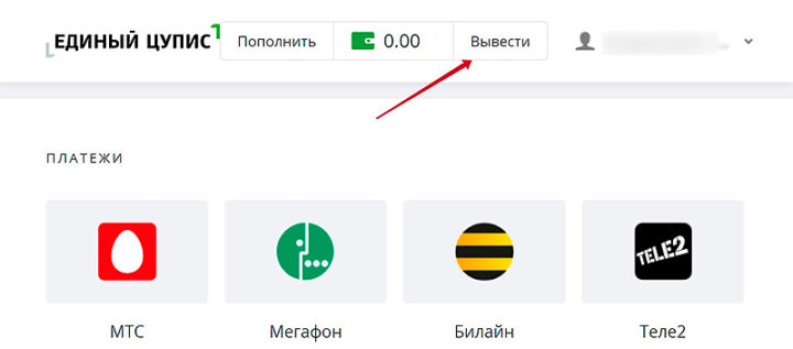 Вывод заработка